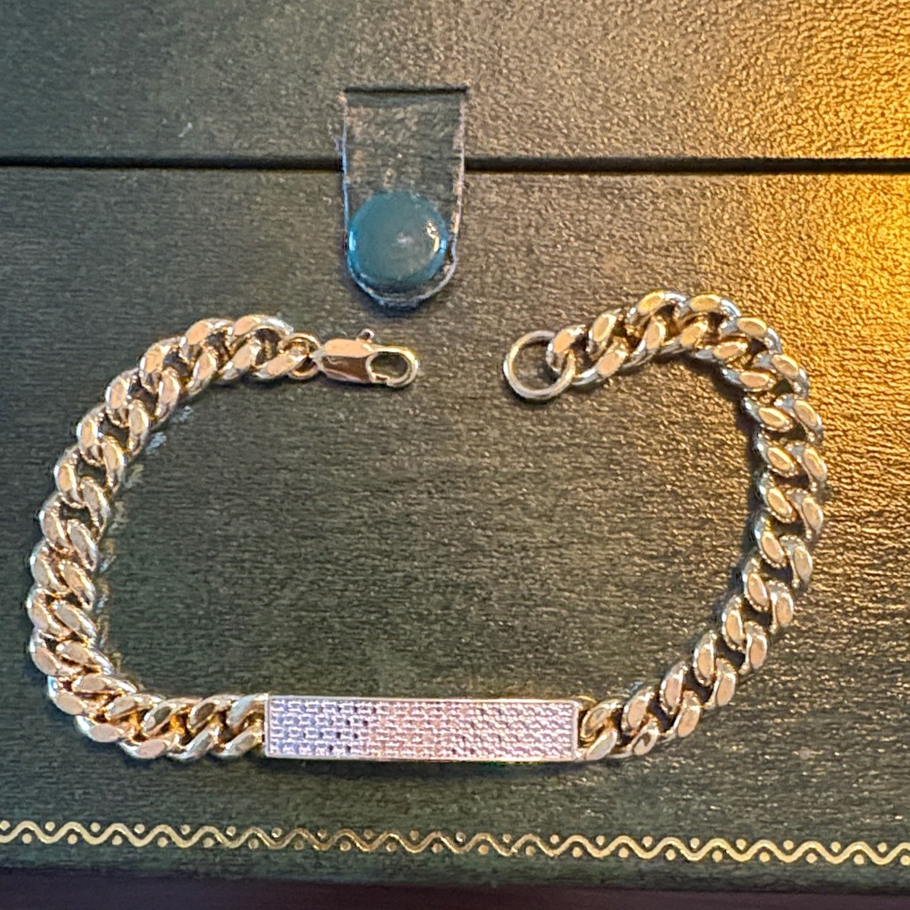 Gold and Silver over brass Chain Bracelet